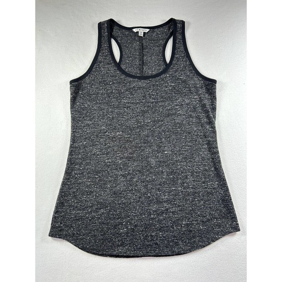 CAbi Tops - Cabi Women's size small Tank Top Scoop Neck Racerback Heather gray black trim